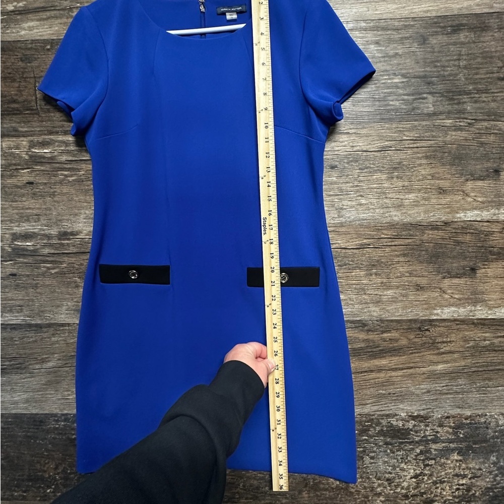 Tommy Hilfiger Blue Sheath Mini Dress Crew Neck Short Sleeve - Picture 7 of 8